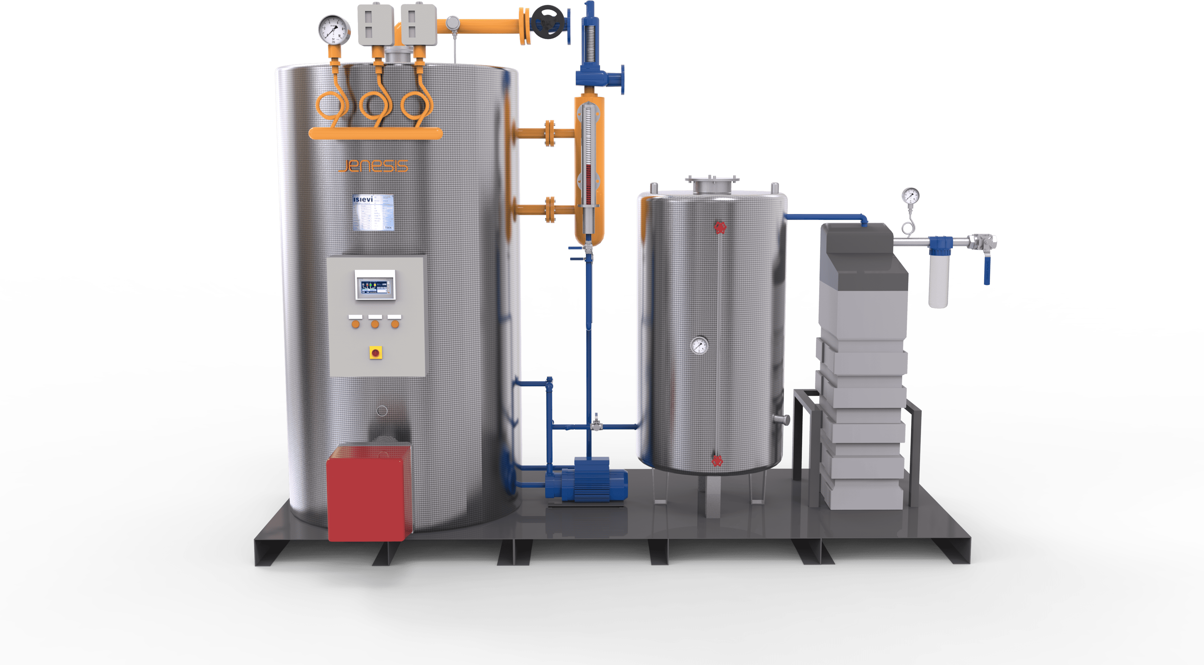 Jenesis Dik Tip Buhar Jeneratörü - Teknik Çizim