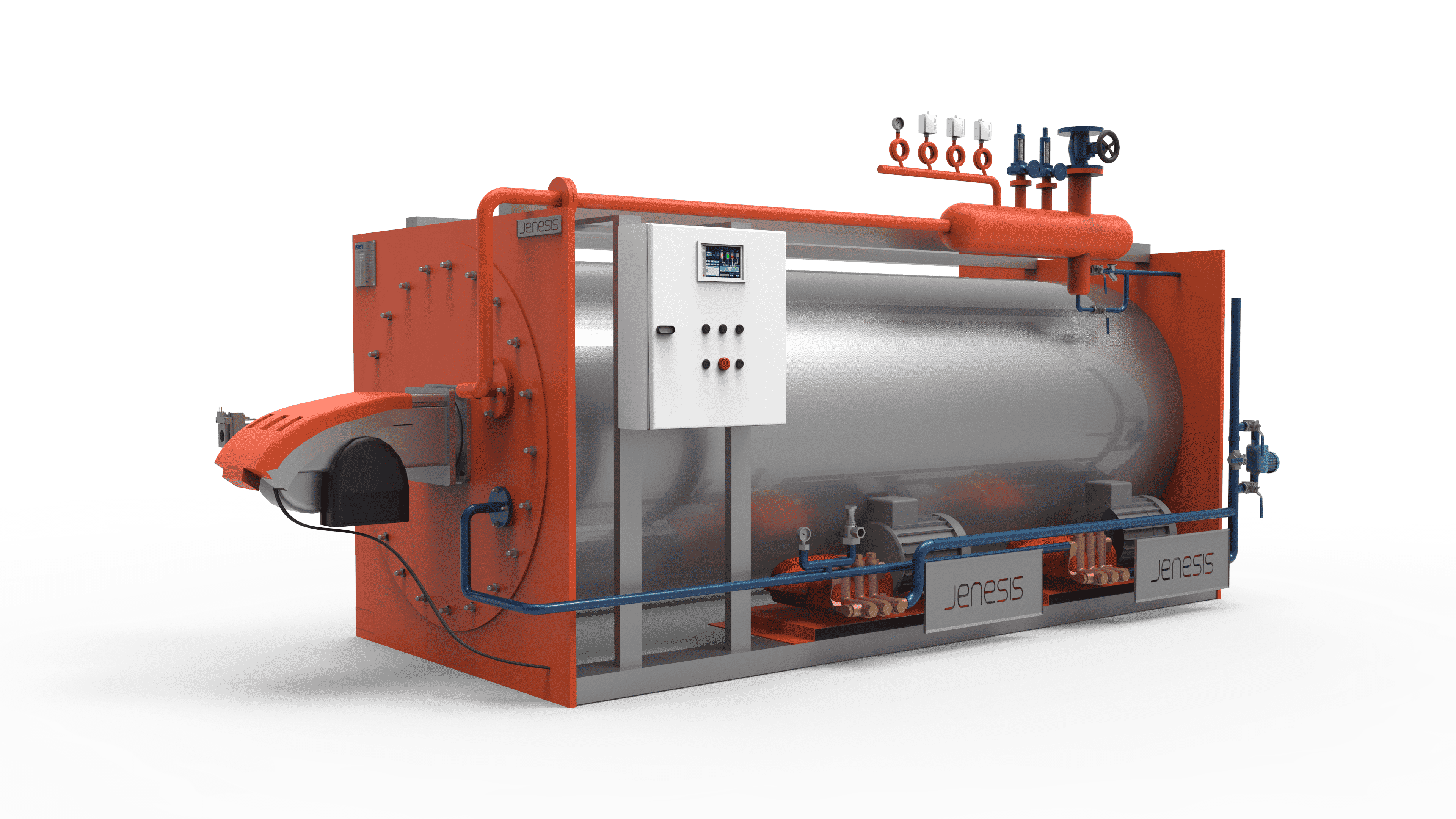 Jenesis Yatık Tip Buhar Jeneratörü - Endüstriyel Model